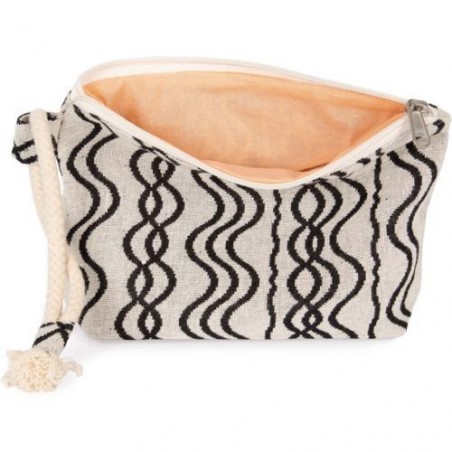 Pochette zippée recyclé - Motif vague